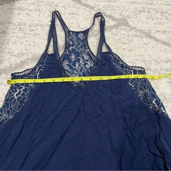 City Triangles Blue Lace Swing Mini Dress - Picture 9 of 9